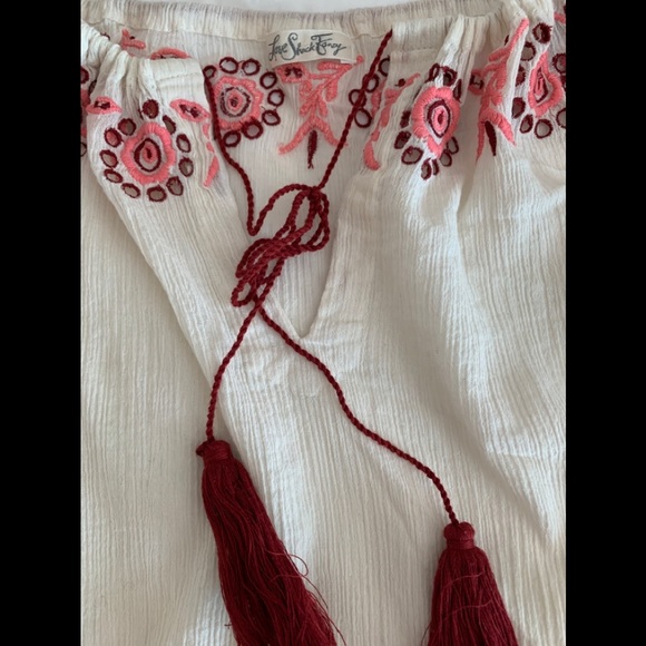 Love Shack Fancy Thea embroidered blouse 0 - Picture 3 of 8